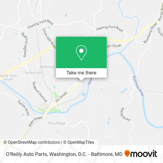 O'Reilly Auto Parts map