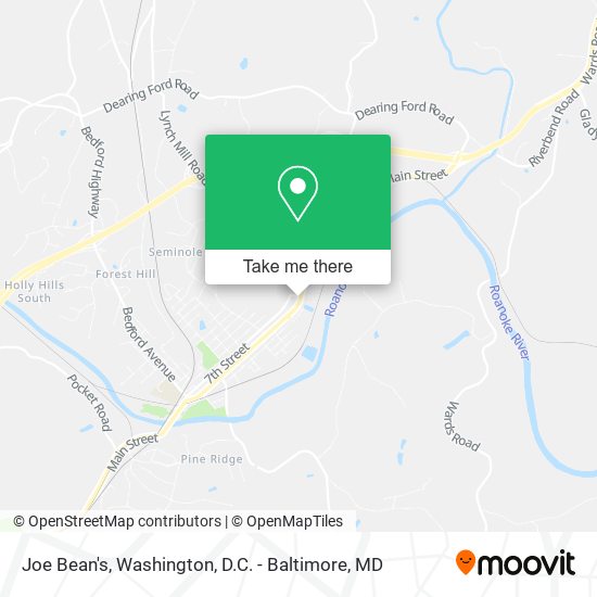 Joe Bean's map