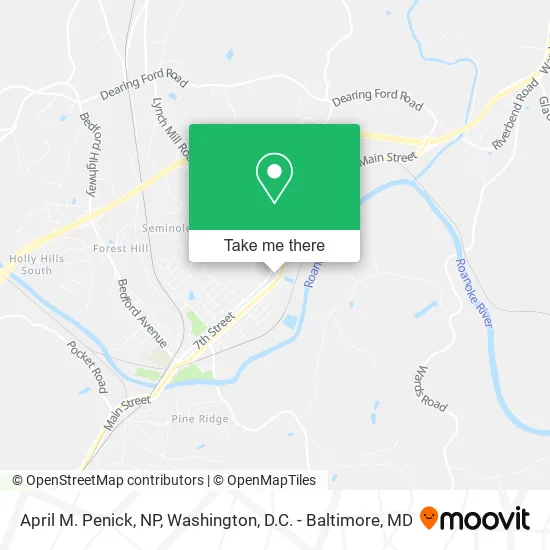 April M. Penick, NP map