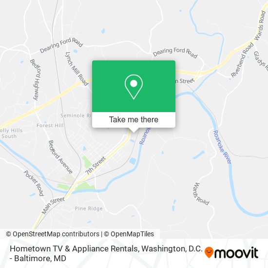 Mapa de Hometown TV & Appliance Rentals