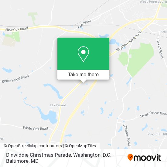 Mapa de Dinwiddie Christmas Parade