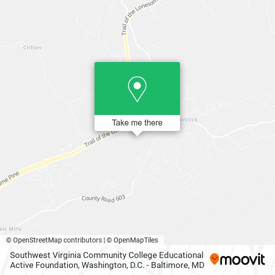 Southwest Virginia Community College Educational Active Foundation map