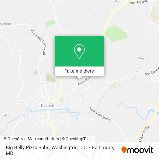 Mapa de Big Belly Pizza Subs