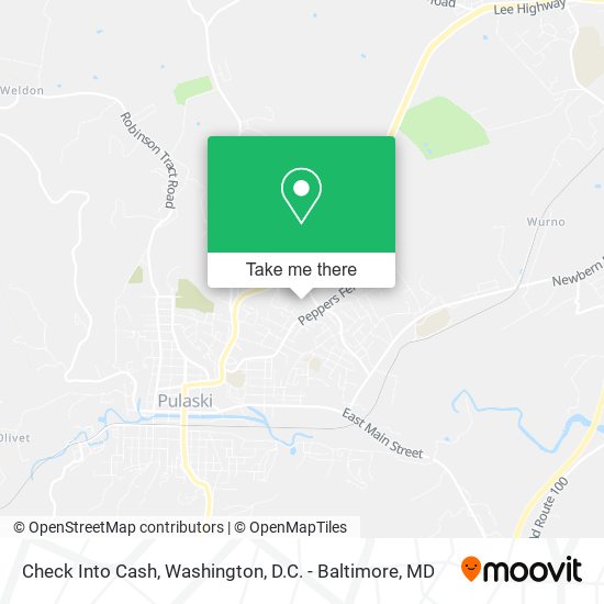 Check Into Cash map