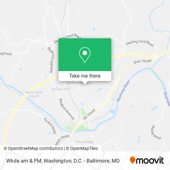 Wkde am & FM map