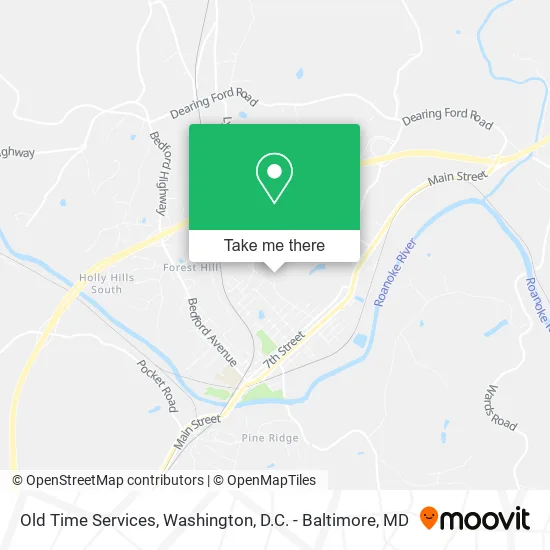 Old Time Services map