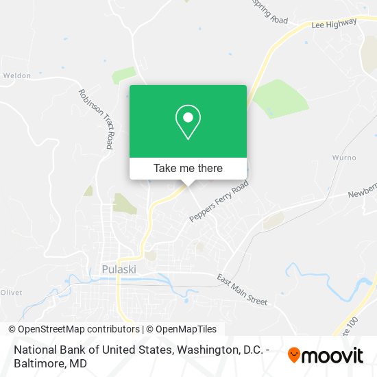 National Bank of United States map