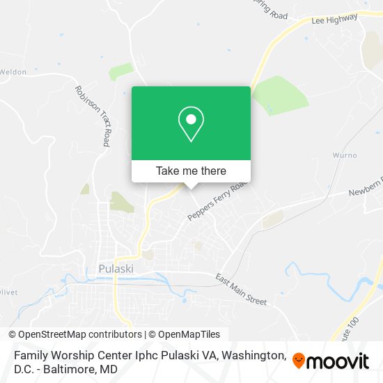 Family Worship Center Iphc Pulaski VA map