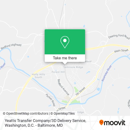 Mapa de Yeatts Transfer Company / 3D Delivery Service