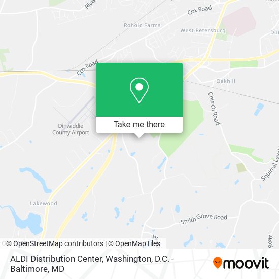 ALDI Distribution Center map