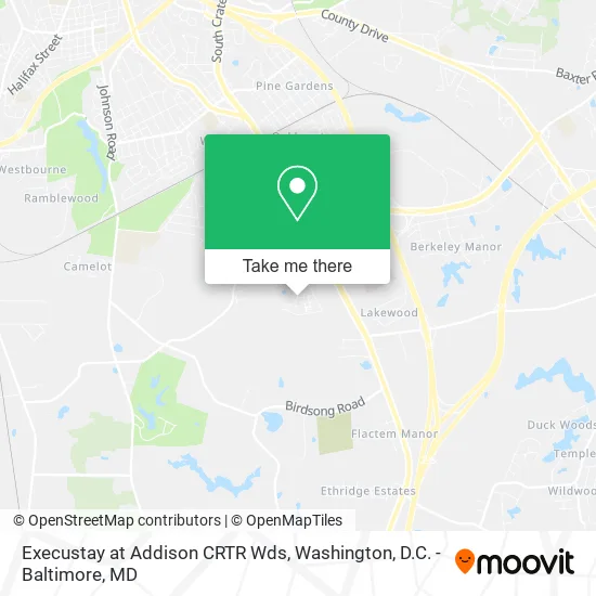Execustay at Addison CRTR Wds map