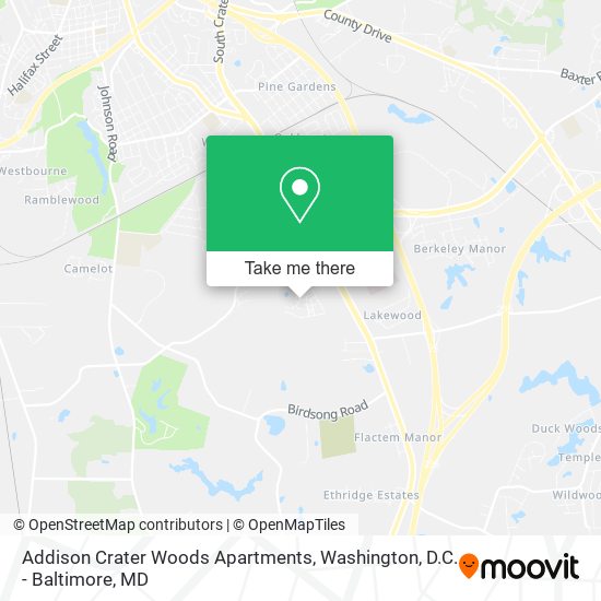 Addison Crater Woods Apartments map