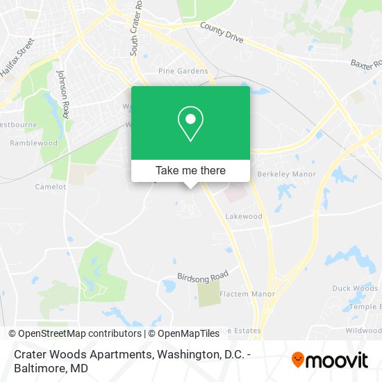 Mapa de Crater Woods Apartments