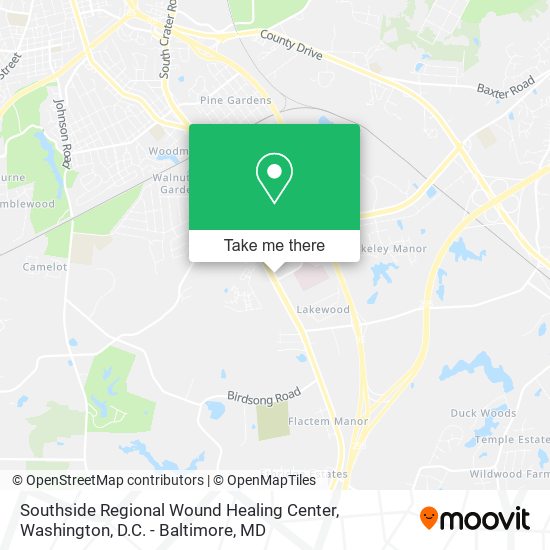 Mapa de Southside Regional Wound Healing Center