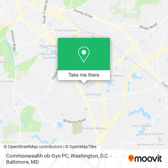 Commonwealth ob-Gyn PC map