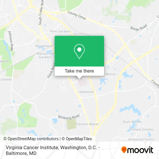 Virginia Cancer Institute map