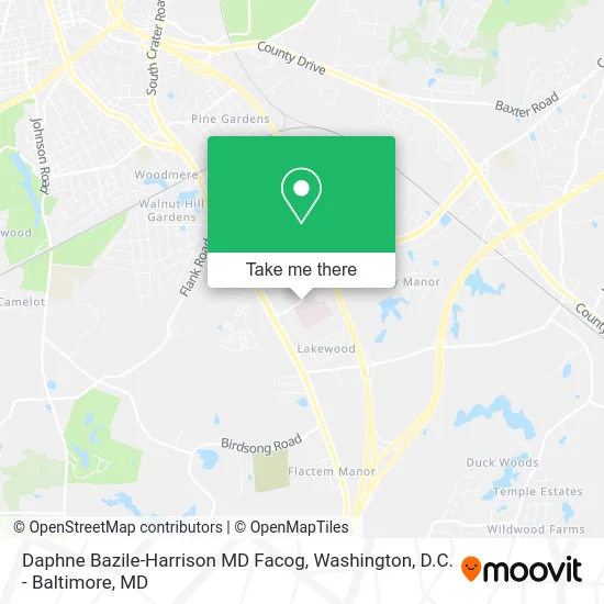 Daphne Bazile-Harrison MD Facog map