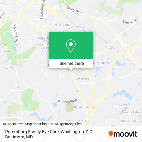 Petersburg Family Eye Care map