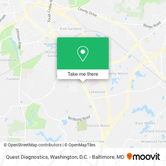 Quest Diagnostics map