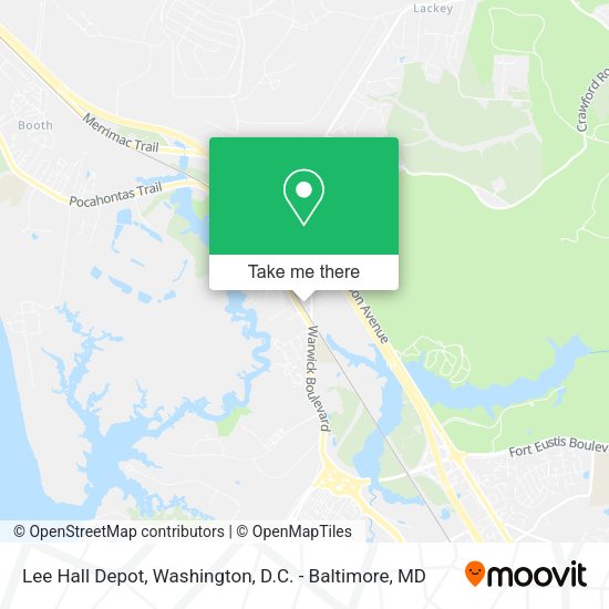 Lee Hall Depot map