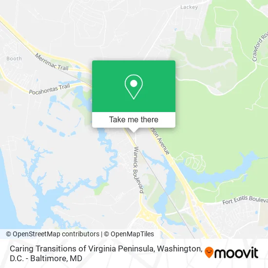 Caring Transitions of Virginia Peninsula map