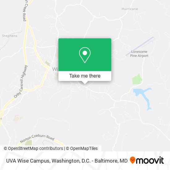 UVA Wise Campus map