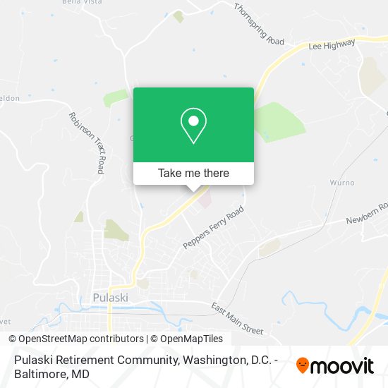 Mapa de Pulaski Retirement Community