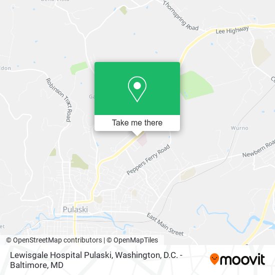 Lewisgale Hospital Pulaski map