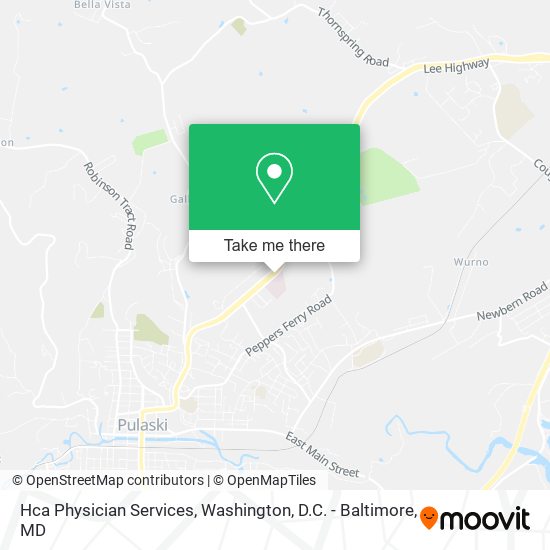 Mapa de Hca Physician Services