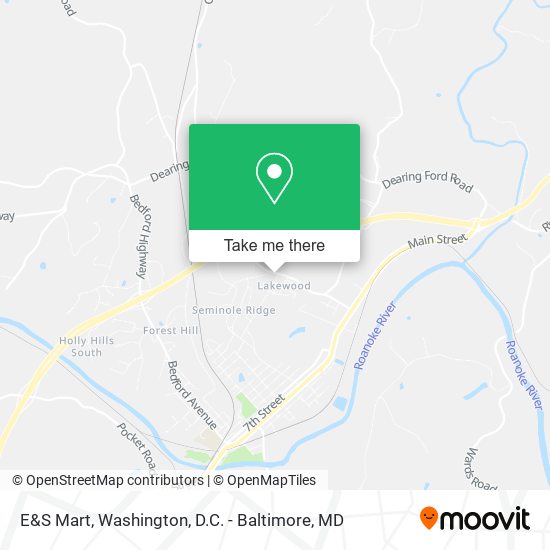 E&S Mart map