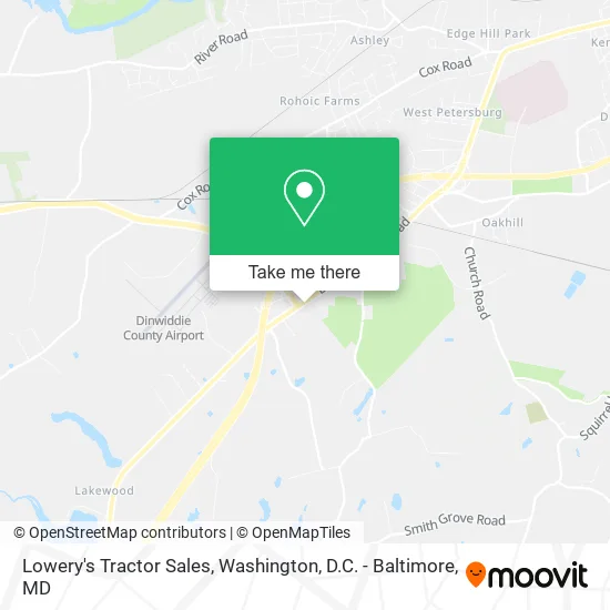 Lowery's Tractor Sales map