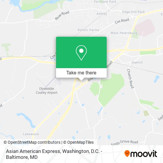 Mapa de Asian American Express