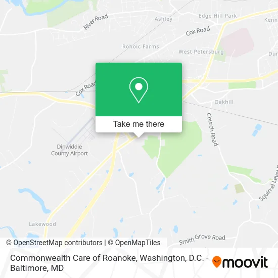 Commonwealth Care of Roanoke map