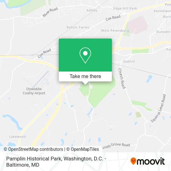 Pamplin Historical Park map