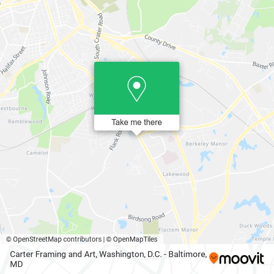 Carter Framing and Art map