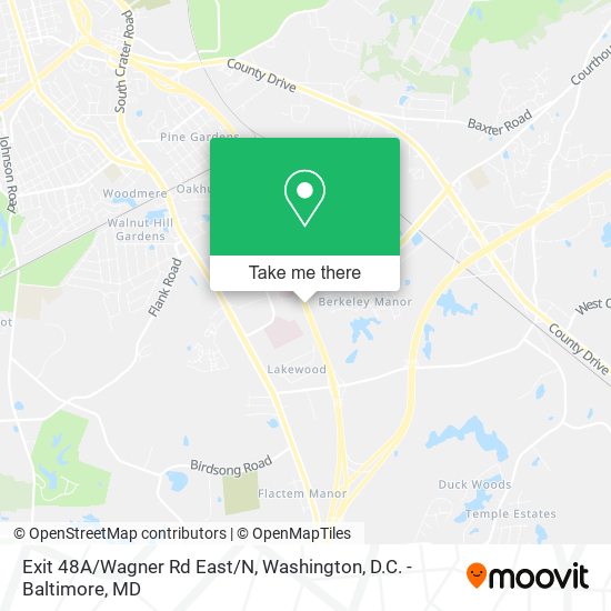 Exit 48A/Wagner Rd East/N map