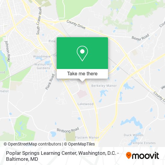 Poplar Springs Learning Center map