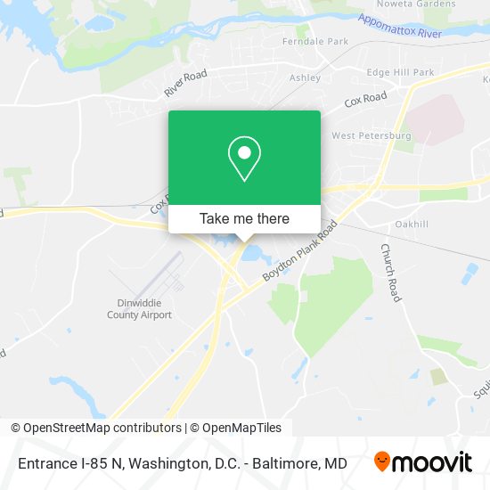 Entrance I-85 N map