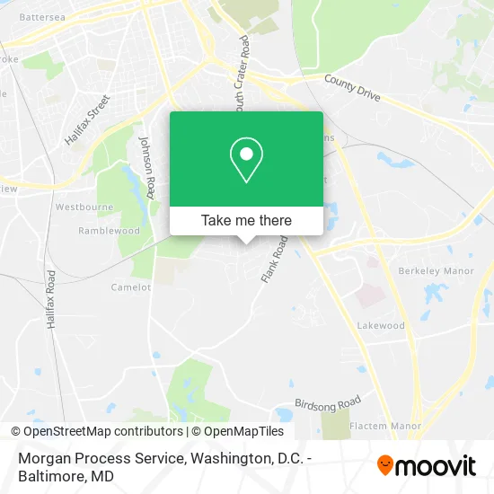Morgan Process Service map