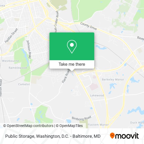Public Storage map