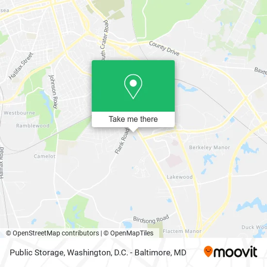 Mapa de Public Storage
