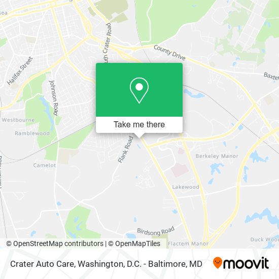 Crater Auto Care map