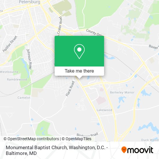 Mapa de Monumental Baptist Church