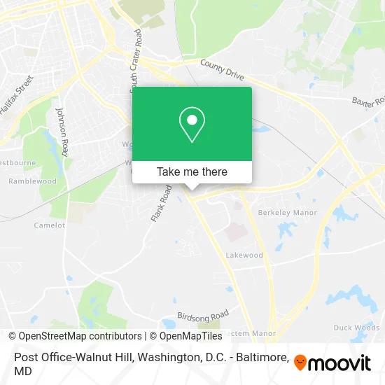 Post Office-Walnut Hill map