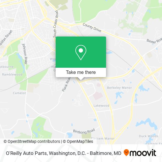 O'Reilly Auto Parts map