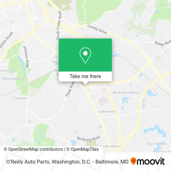 O'Reilly Auto Parts map