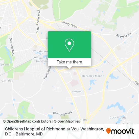 Mapa de Childrens Hospital of Richmond at Vcu