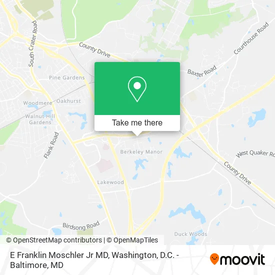E Franklin Moschler Jr MD map