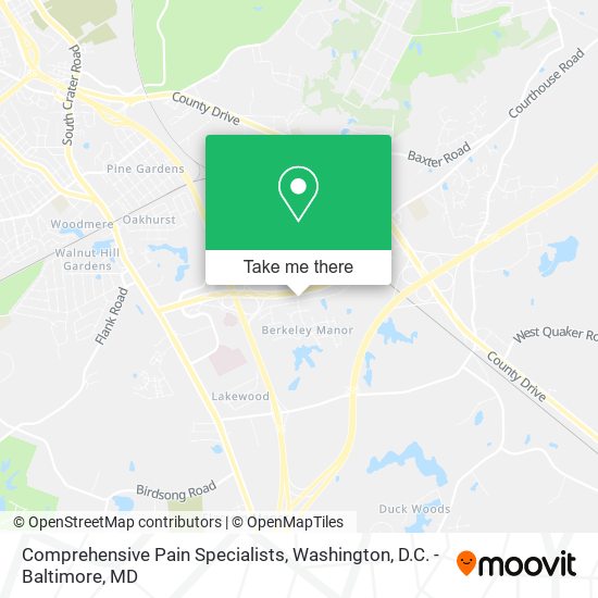 Comprehensive Pain Specialists map