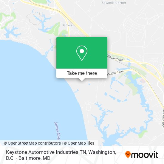 Mapa de Keystone Automotive Industries TN